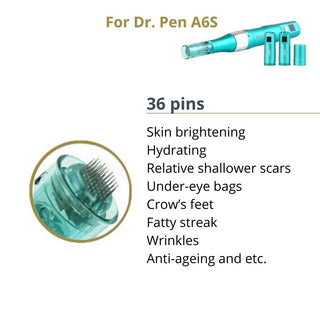 Dr. Pen A6S Cartridges - 10 Pack 36 Needles - Dr.Pen Authorized Distributor - Microneedling Pen