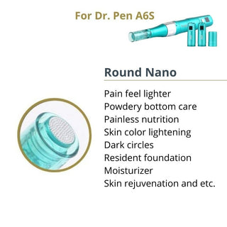 Dr. Pen A6S Cartridges - 10 Pack Round Nano Needles - Dr.Pen Authorized Distributor - Microneedling Pen