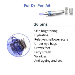 Dr. Pen A6 Cartridges - 10 Pack 36 Needles - Dr.Pen Authorized Distributor - Microneedling Pen