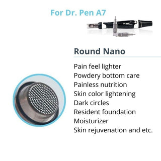 Dr. Pen A7 Cartridges - 20 Pack Round Nano Needles - Dr.Pen Authorized Distributor - Microneedling Pen