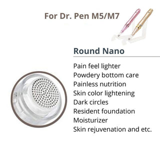 Dr. Pen M5 / M7 Cartridges - 10 Pack Round Nano Needles - Dr.Pen Authorized Distributor - Microneedling Pen