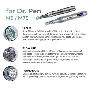 Dr. Pen M8 / M7S Cartridges - Dr.Pen Authorized Distributor - Microneedling Pen